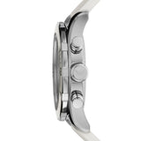 Emporio Armani Sportivo Chronograph White Dial White Rubber Strap Watch for Men - AR5947