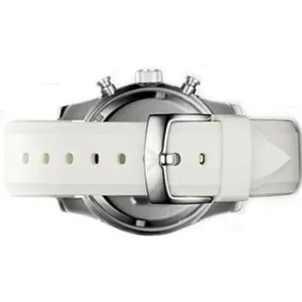Emporio Armani Sportivo Chronograph White Dial White Rubber Strap Watch for Men - AR5947