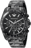 Emporio Armani Sportivo Quartz Black Dial Black Steel Strap Watch For Men - AR11027