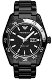 Emporio Armani Sportivo Quartz Black Dial Black Steel Strap Watch For Men - AR6049