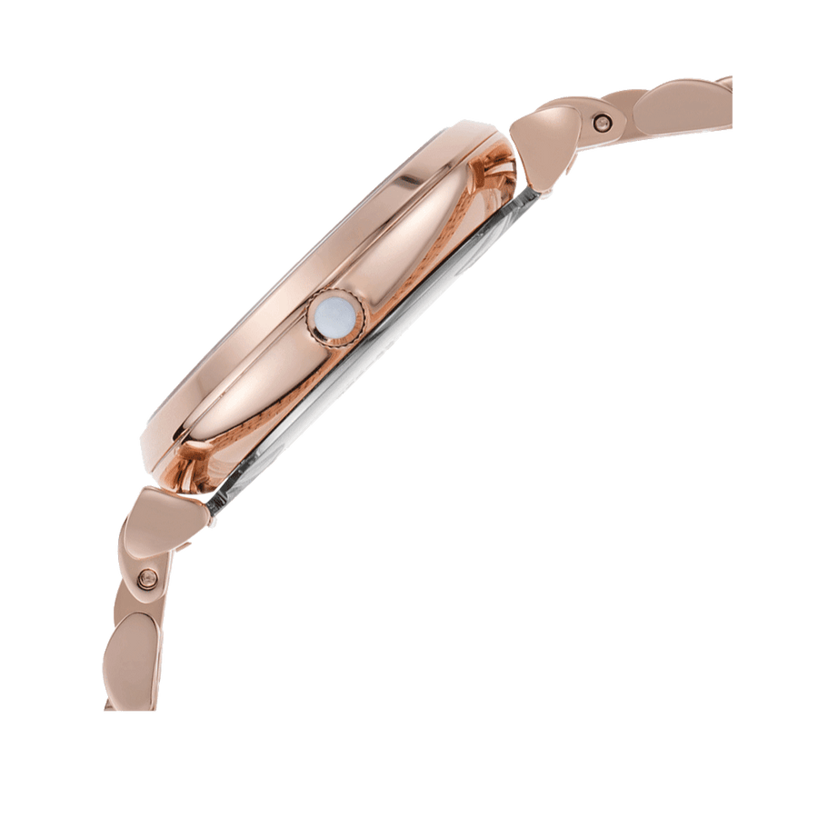 Emporio Armani T-Bar Gianni Crystal Pave Dial Rose Gold Steel Strap Watch For Women - AR11244