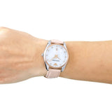 Emporio Armani Tazio Mother of Pearl Dial Pink Leather Strap Watch for Women - AR6133