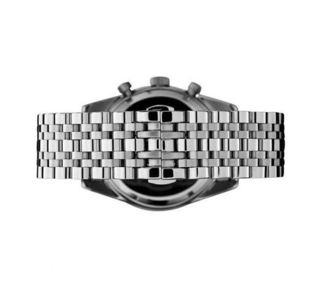 Emporio Armani Team Italia Chronograph Black Dial Silver Steel Strap Watch For Men - AR5983