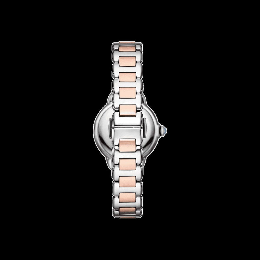 Emporio Armani Three Hand Blue Dial Two Tone Steel Strap Watch for Women - AR11597
