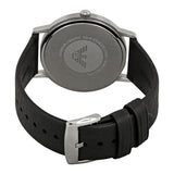 Emporio Armani Kappa Analog Quartz Black Dial Black Leather Strap Watch For Men - AR11013