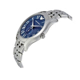 Emporio Armani Valente Chronograph Blue Dial Silver Steel Strap Watch For Men - AR1789
