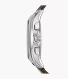 Emporio Armani Valente Chronograph Brown Dial Brown Leather Strap Watch For Men - AR1785