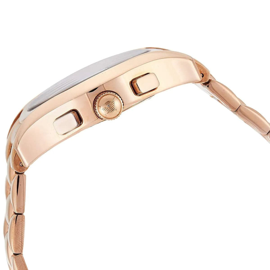 Emporio Armani Valente Chronograph Rose Gold Dial Rose Gold Steel Strap Watch For Men - AR0365