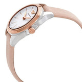 Emporio Armani Valeria Quartz White Dial Beige Leather Strap Watch For Women - AR11031