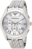 Emporio Armani Velente Chronograph Quartz Silver Dial Silver Steel Strap Watch For Men - AR1702