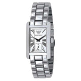 Emporio Armani White Dial Silver Stainless Steel Watch For Women - AR0146