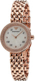 Emporio Armani Rosa Quartz Mother of Pearl White Dial Rose Gold Steel Strap Watch For Women - AR11355