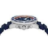 Emporio Armani World Explorer Chronograph Blue Dial Blue Silicone Strap Watch for Men - AR11696