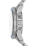 Emporio Armani World Explorer Chronograph Blue Dial Silver Steel Strap Watch for Men - AR11681