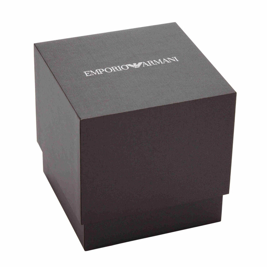 Emporio Armani World Explorer Chronograph Blue Dial Silver Steel Strap Watch for Men - AR11681