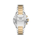 Emporio Armani World Explorer Chronograph Cream Dial Two Tone Steel Strap Watch for Men - AR11606