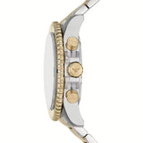 Emporio Armani World Explorer Chronograph Cream Dial Two Tone Steel Strap Watch for Men - AR11606