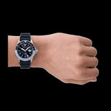 Emporio Armani World Explorer GMT Blue Dial Blue Rubber Strap Watch for Men - AR11592
