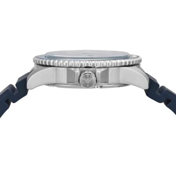 Emporio Armani World Explorer GMT Blue Dial Blue Rubber Strap Watch for Men - AR11592