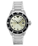 Emporio Armani World Explorer Silver Dial Silver Steel Strap Watch for Men - AR11683