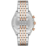Emporio Armani Zeta Chronograph Quartz White Dial Two Tone Steel Strap Watch For Men - AR1998