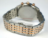 Emporio Armani Zeta Chronograph Quartz White Dial Two Tone Steel Strap Watch For Men - AR1998