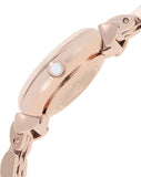 Emporio Armani Gianni T-Bar Mother of Pearl Dial Rose Gold Steel Strap Watch For Women - AR11203