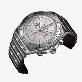 Breitling Chronomat B01 42 Six Nations England White Dial Silver Steel Strap Watch for Men - AB0134A71A1A1