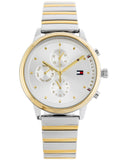 Tommy Hilfiger Blake Silver Dial Two Tone Steel Strap Watch for Women - 1781908