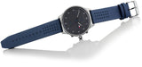 Tommy Hilfiger Chase Grey Dial Blue Leather Strap Watch for Men - 1791578