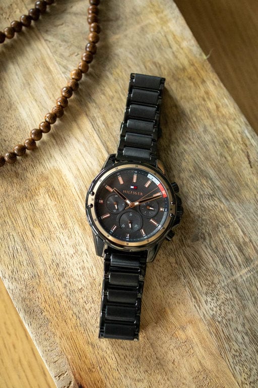 Tommy Hilfiger Mason Grey Dial Grey Steel Strap Watch for Men - 1791790