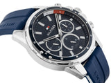 Tommy Hilfiger Mason Blue Dial Blue Rubber Strap Watch for Men - 1791791