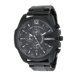 Diesel Mega Chief Chronograph Black Steel Strap Watch For Men - DZ4283