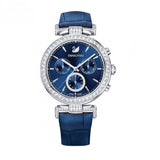 Swarovski Era Journey Blue Dial Blue Leather Strap Watch for Women - 5479239