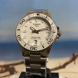 Tissot Seastar 1000 Lady Quartz White Dial Silver Steel Strap Unisex Watch - T120.210.11.011.00