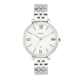 Fossil Jacqueline White Dial Silver Steel Strap Watch for Women - ES3433