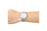 Fossil Jacqueline White Dial Silver Steel Strap Watch for Women - ES3969