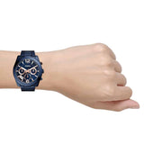 Fossil Perfect Boyfriend Multifunction Blue Dial Blue Steel Strap Watch for Women - ES4093