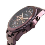 Fossil Perfect Boyfriend Multifunction Maroon Dial Maroon Steel Strap Watch for Women - ES4110