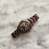 Fossil Perfect Boyfriend Multifunction Maroon Dial Maroon Steel Strap Watch for Women - ES4110