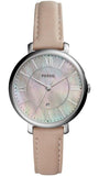 Fossil Jacqueline Blush Mother of Pearl Dial Pink Leather Strap Watch for Women - ES4151