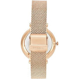 Fossil Jacqueline Mother of Pearl White Dial Gold Mesh Strap Watch for Women - ES4352