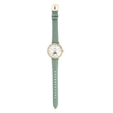 Fossil Jacqueline Analog Moonphase Mother of Pearl White Dial Green Leather Strap Watch for Women - ES5168