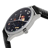 Gucci G-Timeless Moonphase Black Dial Black Leather Strap Watch For Men - YA1264045