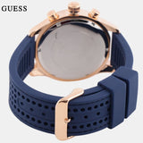 Guess Fleet Blue Dial Blue Rubber Strap Watch for Men - W0971G3