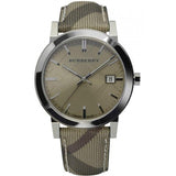 Burberry The City Nova Beige Dial Grey Leather Strap Watch for Women - BU9023