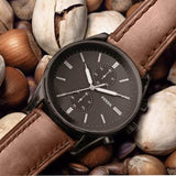 Fossil Townsman Chronograph Gray Dial Brown Leather Strap Watch for Men - FS5522