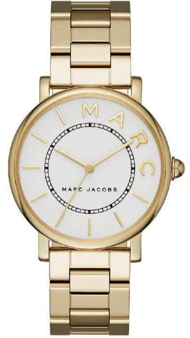 Marc Jacobs Roxy White Dial Gold Steel Strap Watch for Women - MJ3522