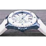 Guess Overdrive Chronograph White Dial White Rubber Strap Watch for Women - W0149L6