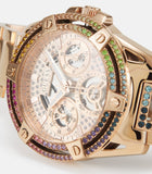 Guess Queen Multifunction Rose Gold Dial Rose Gold Steel Strap Watch For Women - GW0464L3